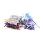 Mindre Organzapåsar 9x7cm Mixade Färger & Mönster, 10-pack