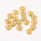 Metallpärlor Distanspärlor 6x2mm Gyllene, 20-pack
