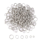Öppna Bindringar 4mm-10mm Platinumpläterade, 5 gram (ca 70-100st)