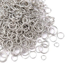 Öppna Bindringar 4mm-10mm Platinumpläterade, 5 gram (ca 70-100st)