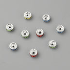 Strassrondeller 4mm Silverpläterade Mixfärg, 20-pack