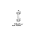 Hantel Berlock 19,5x8mm Antiksilver, 1st