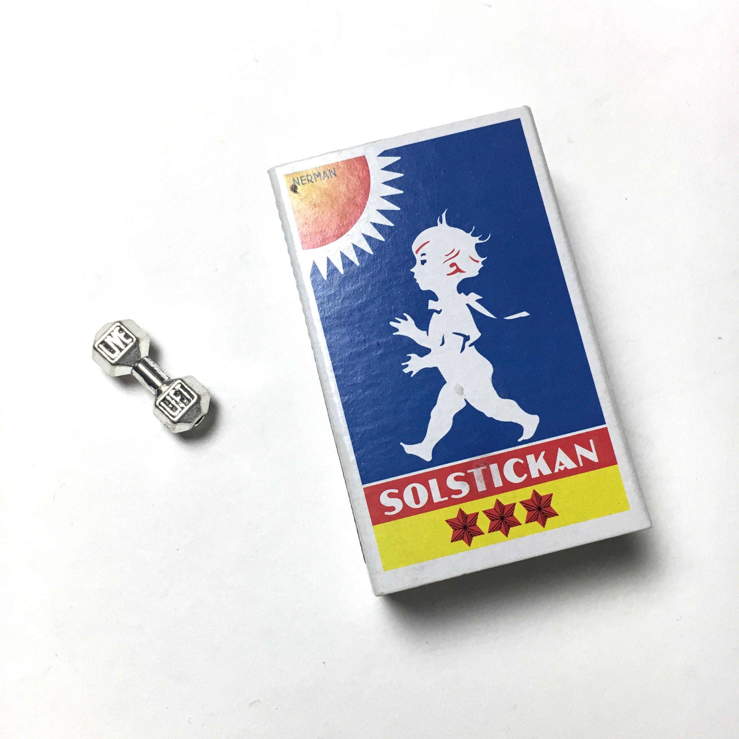 Hantel Berlock 19,5x8mm Antiksilver, 1st