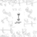 Hantel Berlock 25x9,5mm Antiksilver, 1st