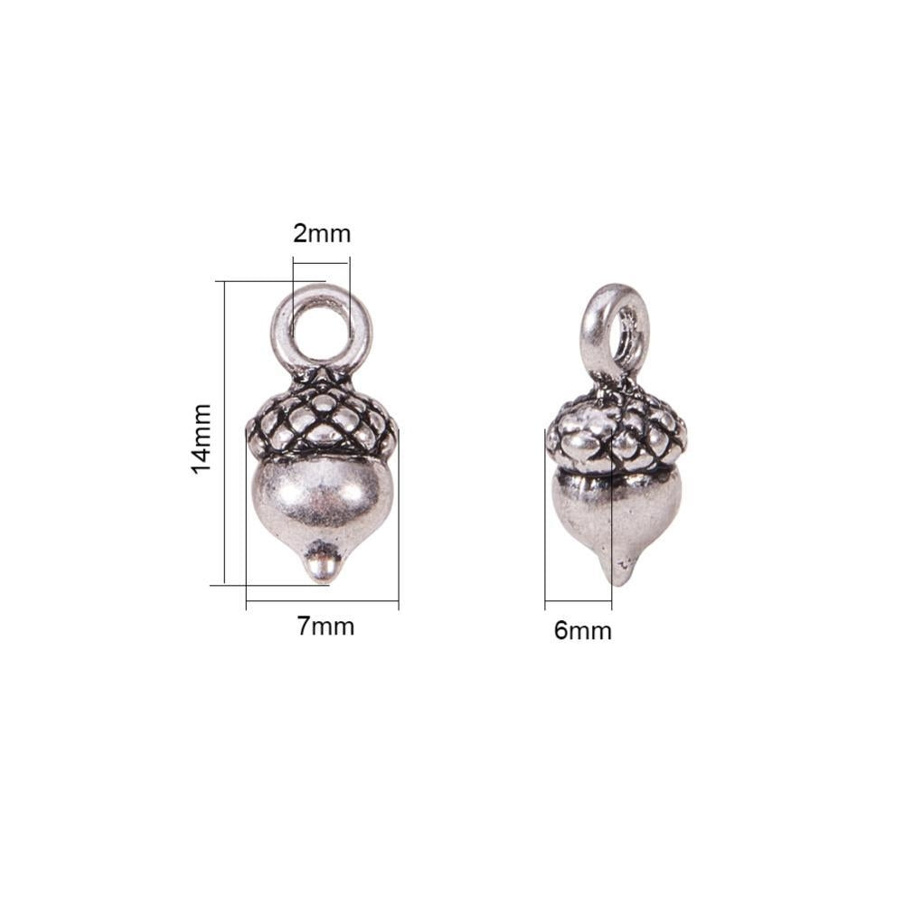 Ekollon Berlocker Antiksilver 14x7mm, 2st