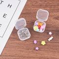 Plastboxar Smyckesaskar 3,5x3,5x1,8cm Klara Transparenta, 2st