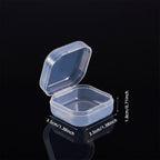 Plastboxar Smyckesaskar 3,5x3,5x1,8cm Klara Transparenta, 2st