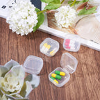 Plastboxar Smyckesaskar 3,5x3,5x1,8cm Klara Transparenta, 2st