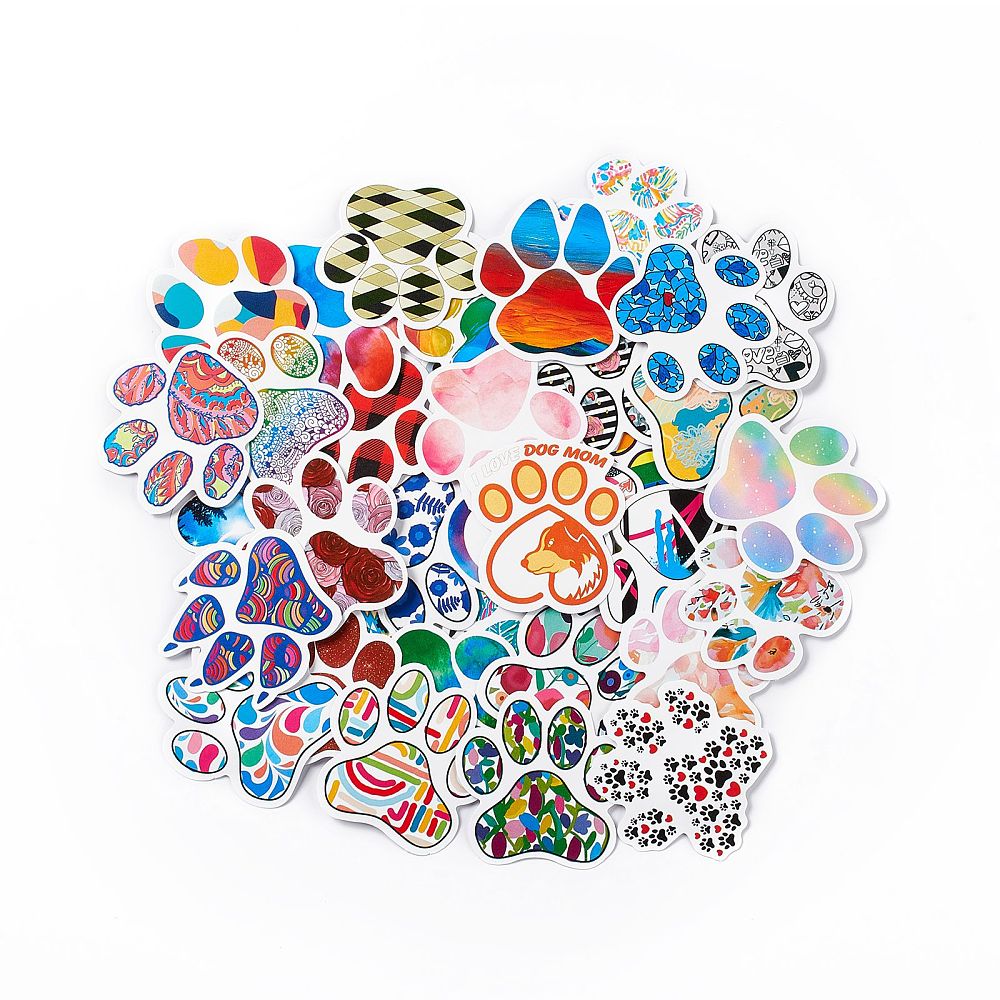 Klistermärken Tassavtryck 46-54mm, 51st olika motiv