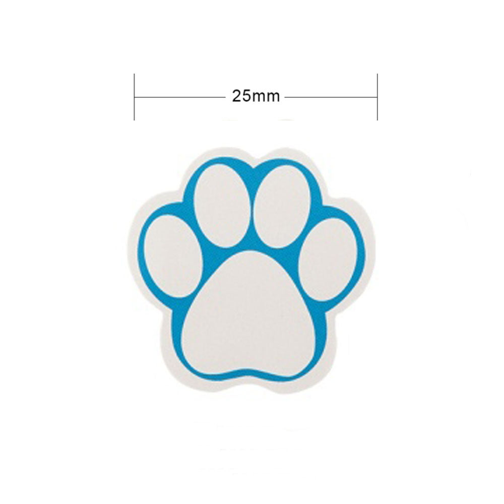 Klistermärken 2,5cm Vita Tassar på färg, 48st