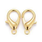 Stora Hummerklolås Karbinhakar 21x12mm Guld, 10-pack
