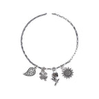 Blommor, Löv & Träd Berlocker Mixade Antiksilver, 10st (1 av varje modell)