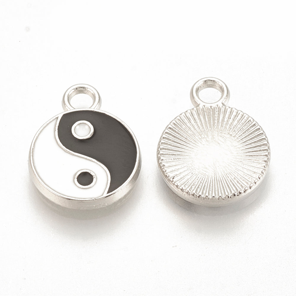 Yin & Yang Berlocker 16x12mm, 2st