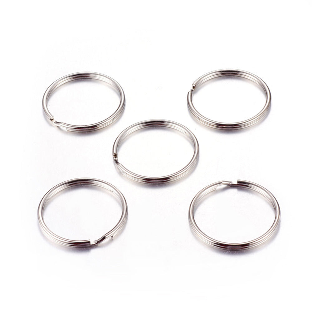 Nyckelringar 35mm Platinumfärgade, 5-pack