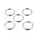 Nyckelringar 35mm Platinumfärgade, 5-pack