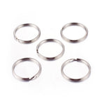 Nyckelringar 35mm Platinumfärgade, 5-pack