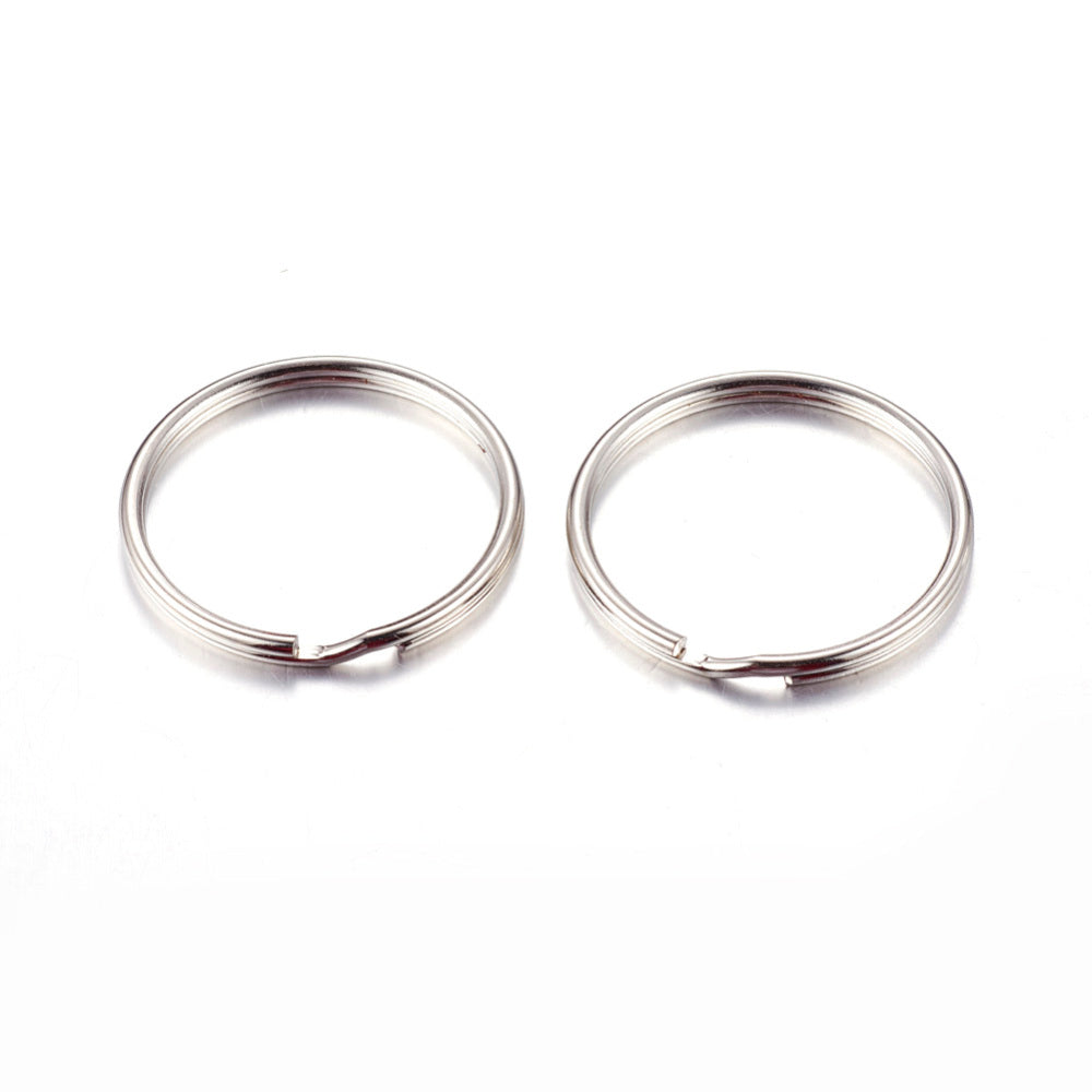 Nyckelringar 35mm Platinumfärgade, 5-pack