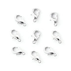 Hummerklolås 12x6mm Platinumpläterade, 10-pack