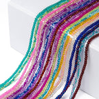 Krackelerade Glaspärlor 4mm Slumpade Mixade färger, 200-pack