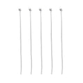 Kulpinnar Hattpinnar 50mm Silverpläterade 1,5mm Kula Nickelfria, 25-pack