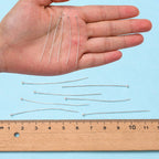 Kulpinnar Hattpinnar 50mm Silverpläterade 1,5mm Kula Nickelfria, 25-pack