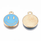 Emaljberlocker Smileys 14,5x12mm, 6-pack