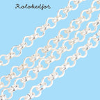 Rolokedja i järn silver 4 mm Nickelfri, 1 meter